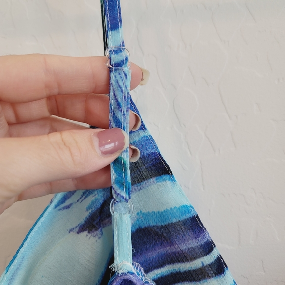 💕 She's Cool Blue Empire Waist Floral Maxi Dress XL - Picture 10 of 15